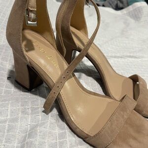 Elegant Tan Block Heel Sandals